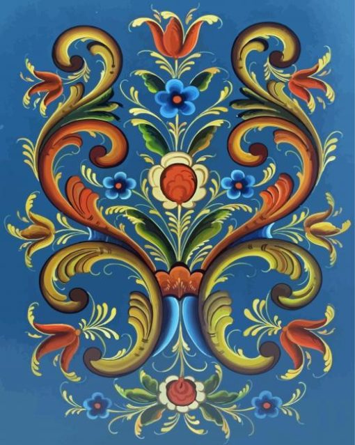 Rosemaling paint by number