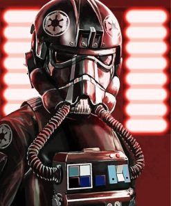 Star Wars TIE Fighter Pilot paint by number