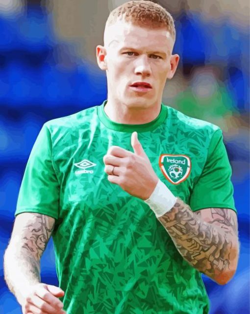 The Footballer James McClean paint by number