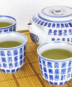 Traditional Green Asian Tea paint by number