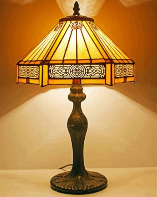 Vintage Victorian Lamp paint by number
