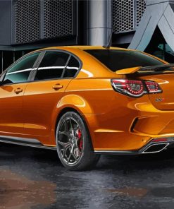 Yellow Chevy Ss paint by number