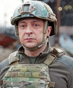 Zelensky Ukraine President paint by number