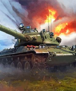 AMX 30 Tank War paint by number