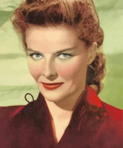 Actress Katharine Hepburn paint by number