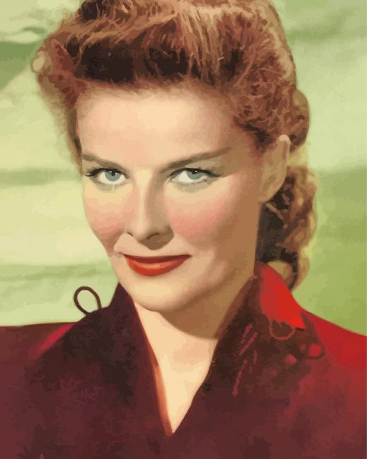 Actress Katharine Hepburn paint by number