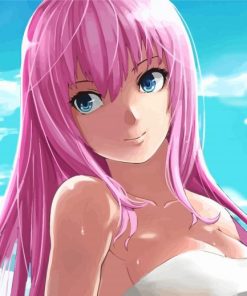 Anime Pink Hair paint by number