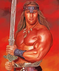 Arnold Schwarzenegger Conan The Barbarian paint by number