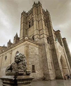 Avila Cathedral paint by number