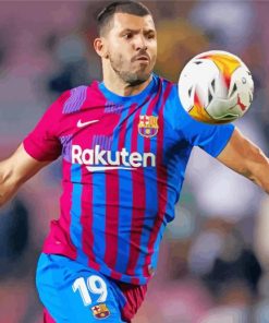 Barcelona Sergio Aguero paint by number