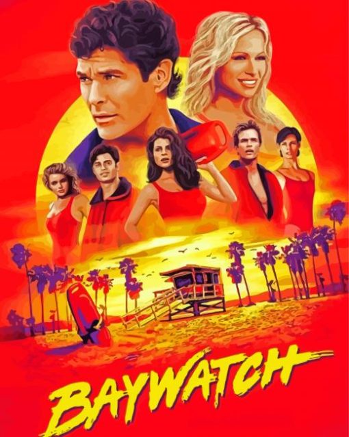 Baywatch Film Poster paint by number