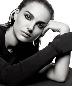 Black And White Natalie Portman paint by number