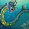 Blue Gyarados Pokemon paint by number