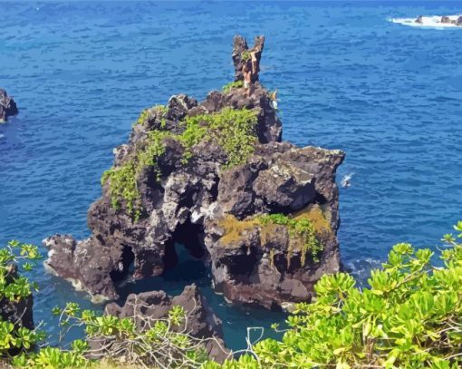 Bunny Ears Hawaii Seascape paint by number