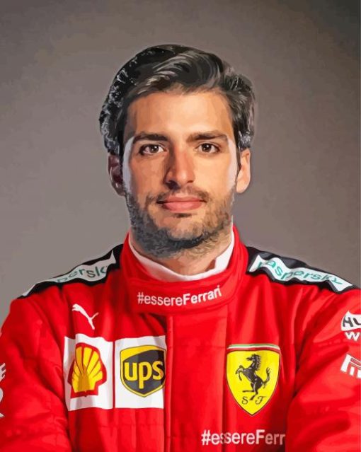 Carlos Sainz Jr Driver paint by number