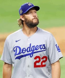 Clayton Kershaw Baseballer paint by number