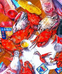 Crab Feast paint by number