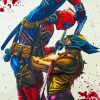 Deadpool Vs Wolverine Characters Art paint by number