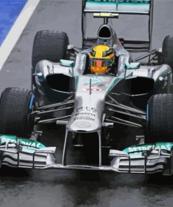 Formula 1 Mercedes Car paint by number