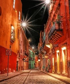 Guanajuato Mexico At Night paint by number