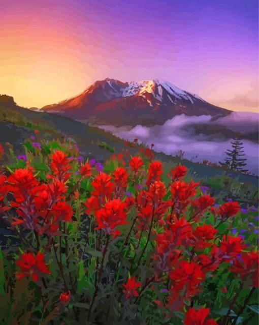 Indian Sunrise Landscapes paint by number