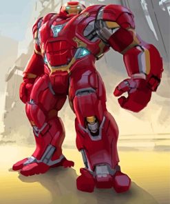 Iron Man Hulkbuster paint by number