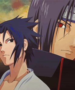 Itachi And Sasuke Baruto paint by number