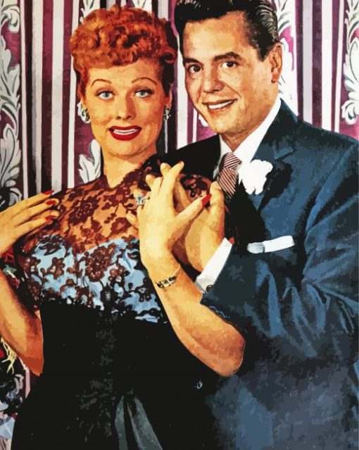 Lucille Ball And Desi Arnaz paint by number