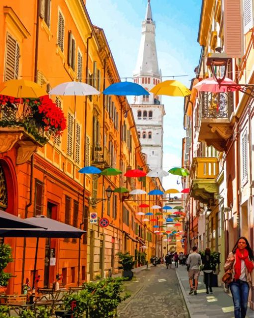 Modena Buildings paint by number