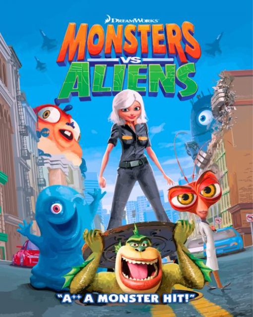 Monsters Vs Aliens Characters Diamond Painting