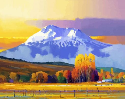 Mt Shasta Art paint by number