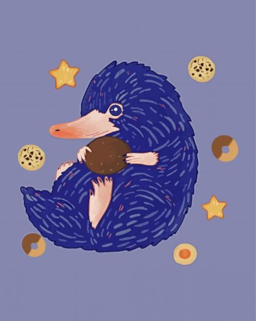 Niffler With Cookies Art paint by number