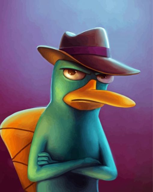 Perry The Platypus Animation paint by number