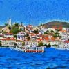 Poros Island Art paint by number