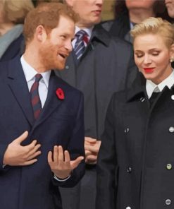 Prince Harry And Princess Of Monaco paint by number