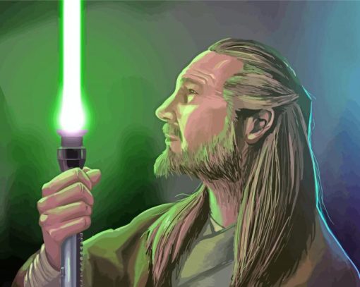 Qui Gon Jiint paint by number