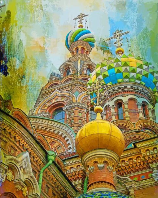 Russian Onion Domes Art paint by number