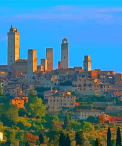 San Gimignano paint by number