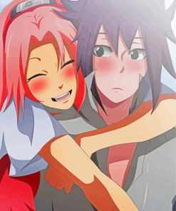 Sasuke And Sakura Naruto paint by number