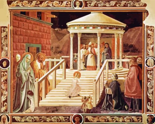 Scene Temple Mary By Paolo Uccello paint by number