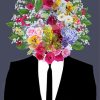 Spring Flowers Man Head paint by number