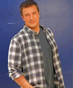 The Actor Nathan Fillion paint by number