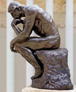 The Thinker Statue paint by number