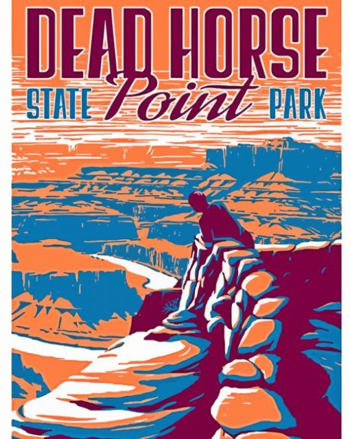 Utah Dead Horse State Park Poster paint by number