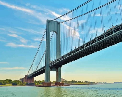 Verrazzano Narrows Bridge New York paint by number