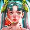 Watermelon Girl paint by number