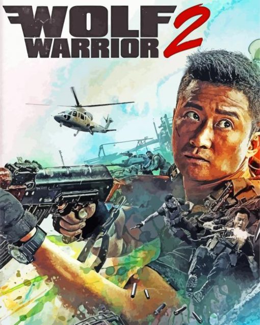 Wolf Warrior Poster paint by number
