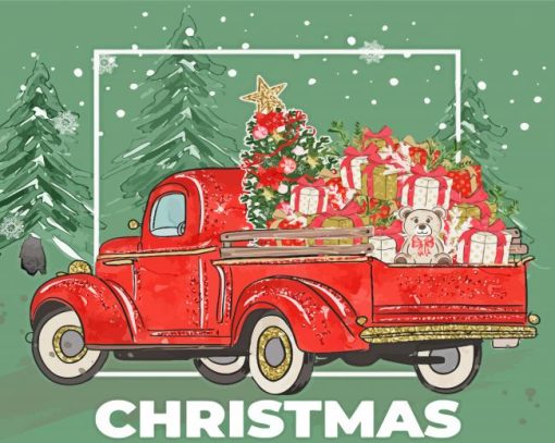 Aesthetic Christmas Retro paint by number