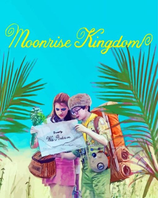 Aesthetic Moonrise Kingdom Poster paint by number