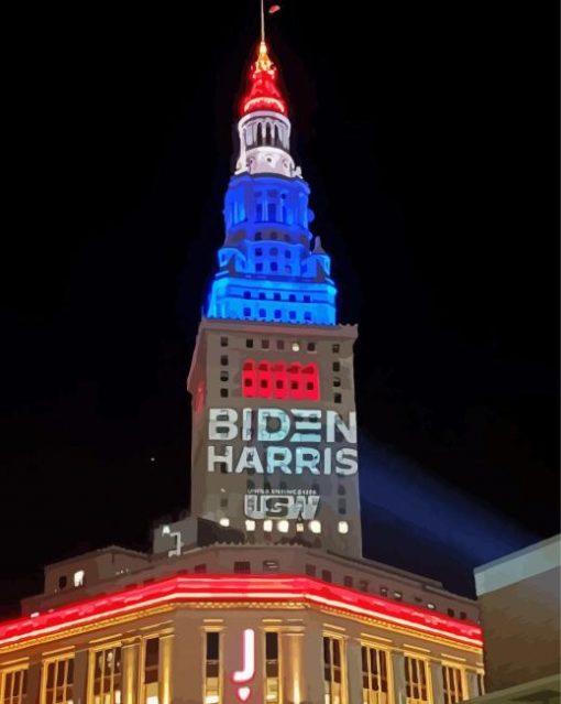 Aesthetic Terminal Tower paint by number
